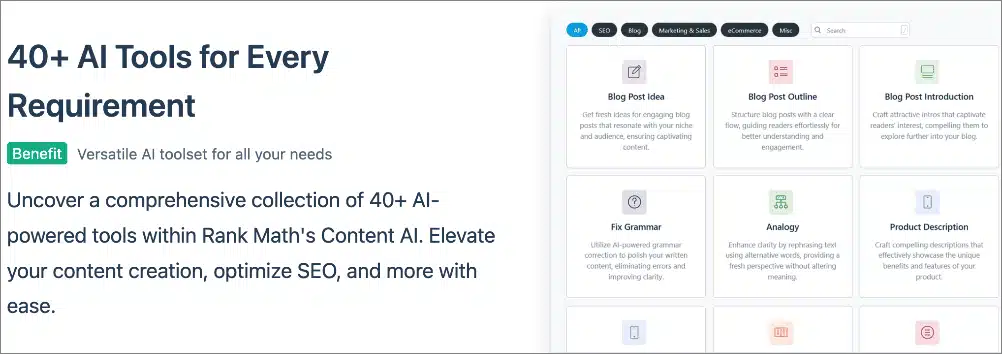 rank math content ai
